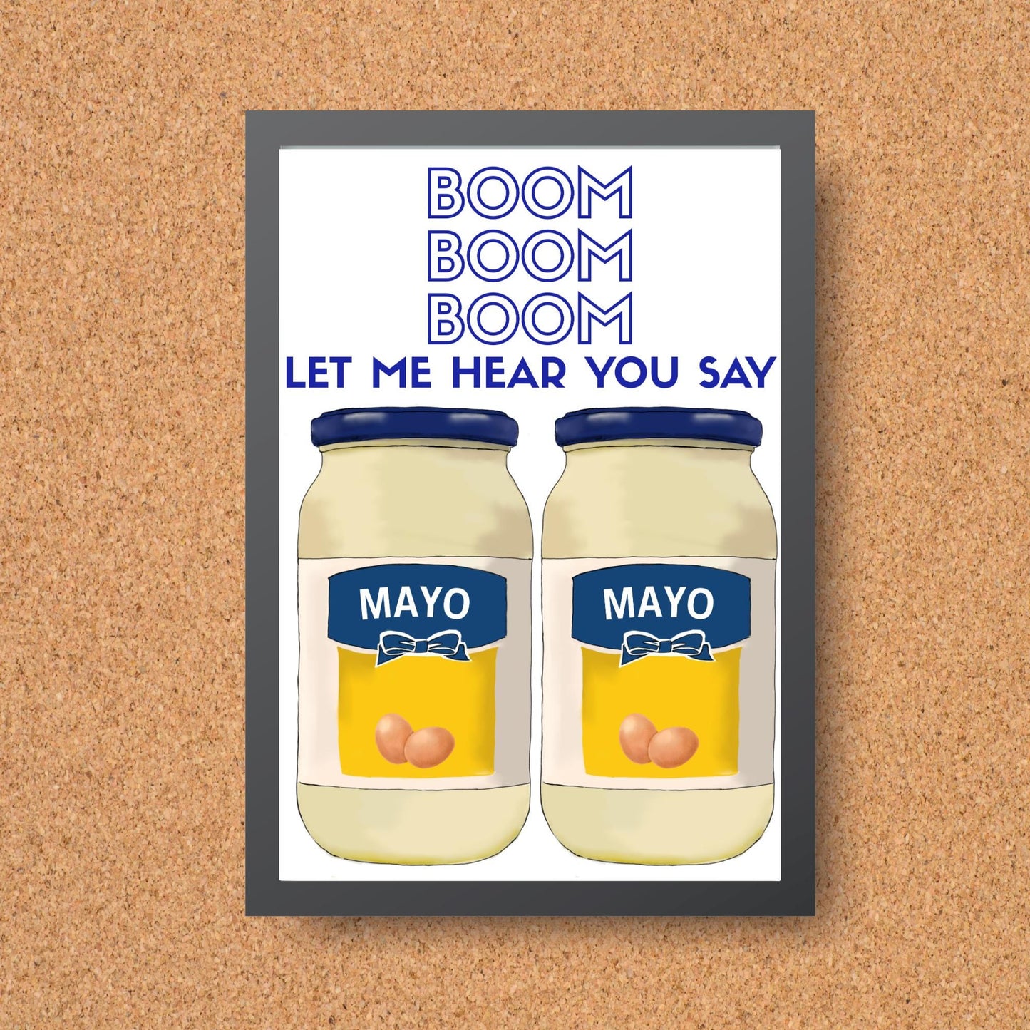 Song Lyric Poster, Mayonaise, Poster Print for Kitchen, Quirky Decor Wall Art