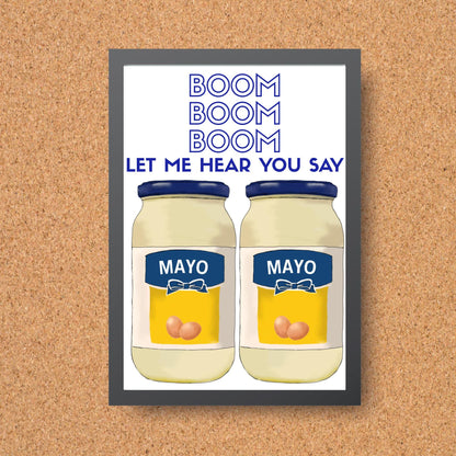 Song Lyric Poster, Mayonaise, Poster Print for Kitchen, Quirky Decor Wall Art