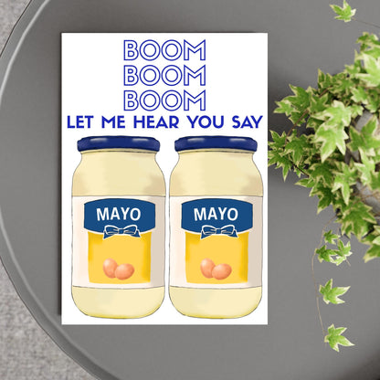 Song Lyric Poster, Mayonaise, Poster Print for Kitchen, Quirky Decor Wall Art