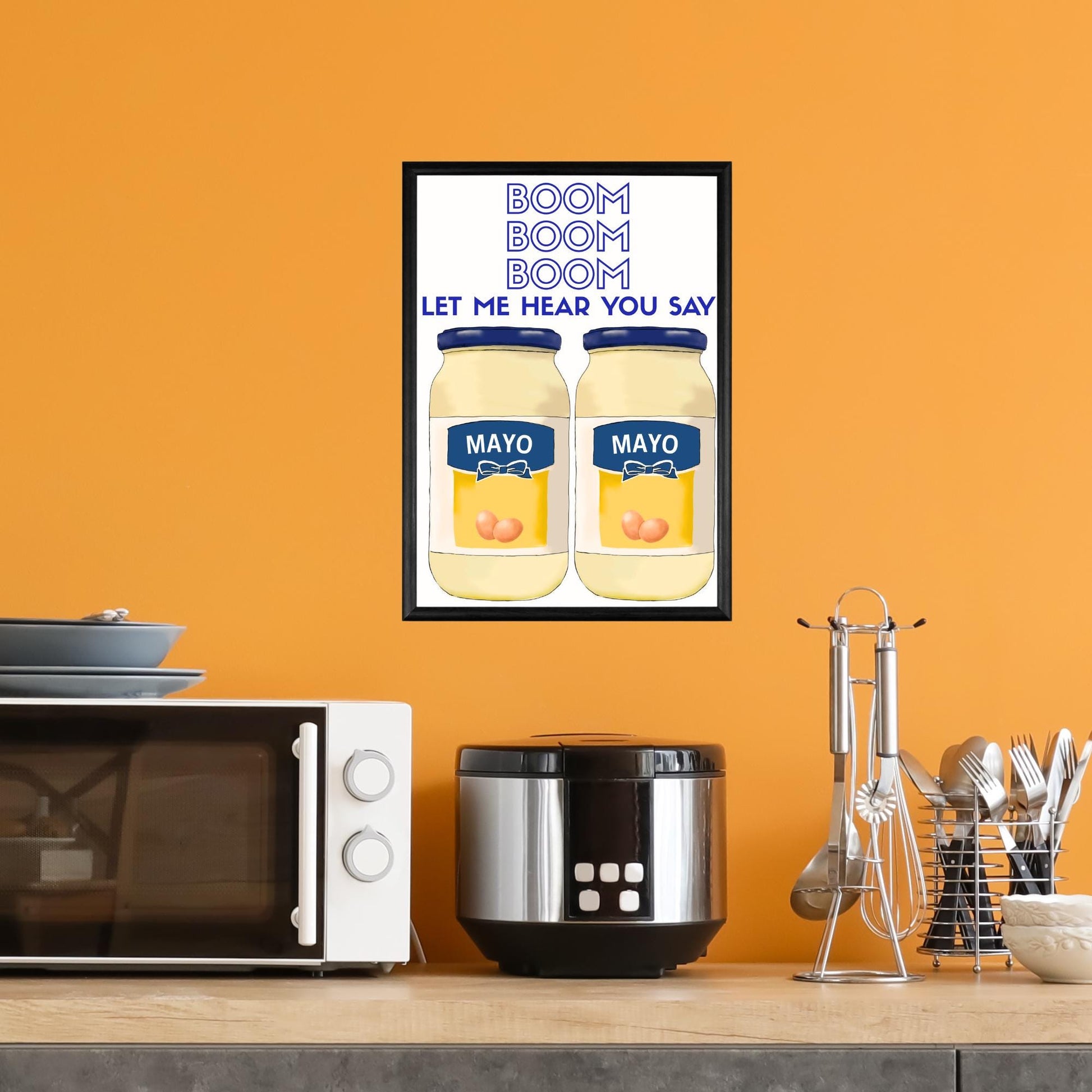 Song Lyric Poster, Mayonaise, Poster Print for Kitchen, Quirky Decor Wall Art