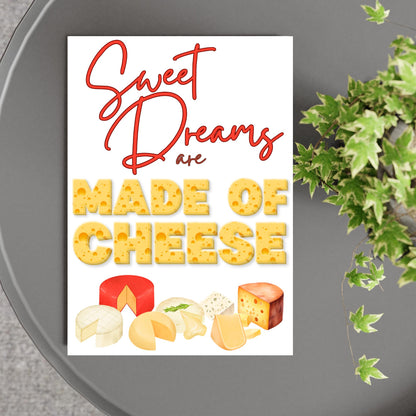 Song Lyric Poster, Cheese Poster Print for Kitchen, Quirky Decor Wall Art, Eurythmics