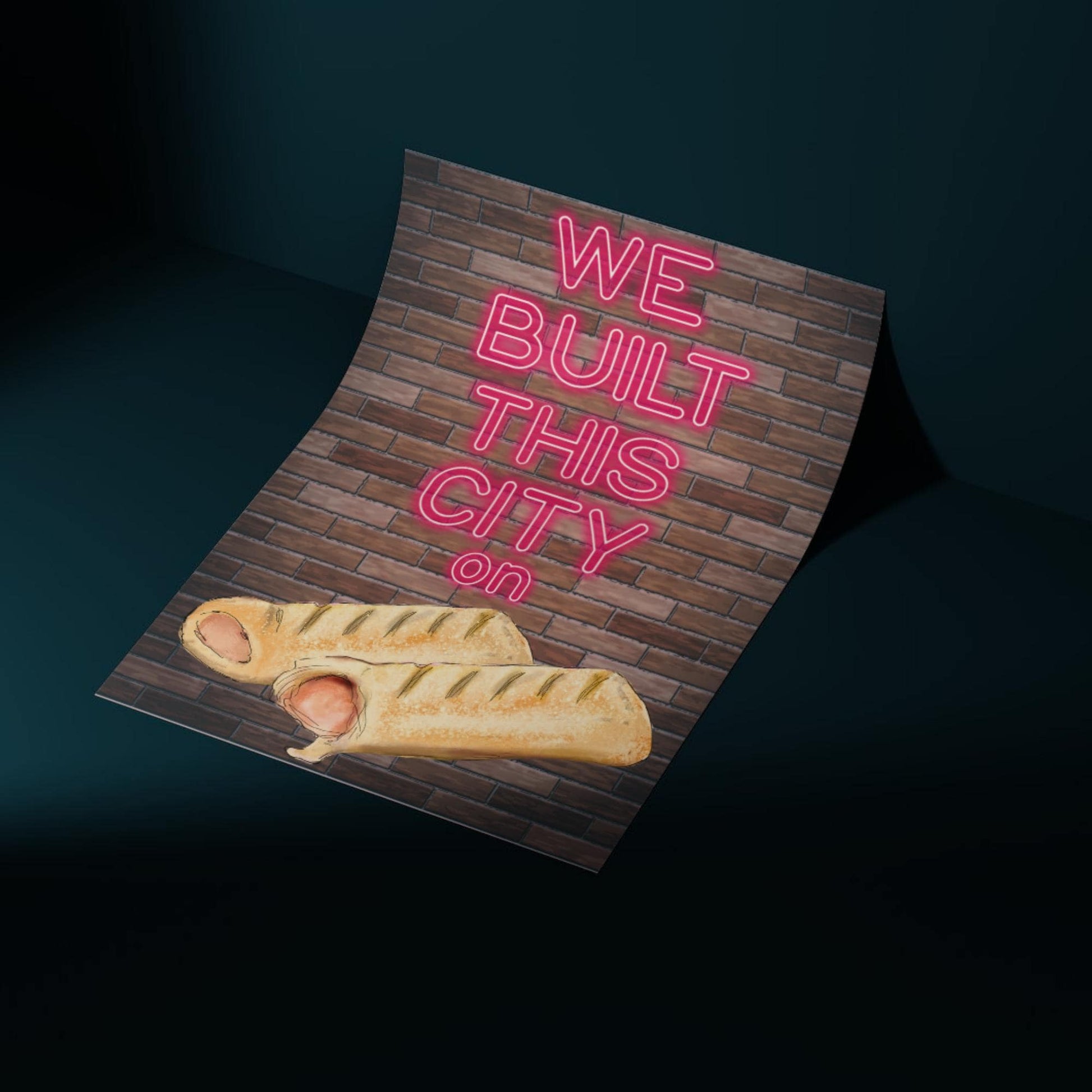 Song Lyric Poster, We Built This City, Poster Print for Kitchen, Quirky Decor Wall Art Starship