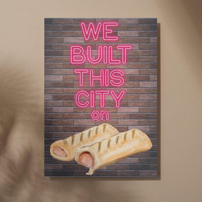 Song Lyric Poster, We Built This City, Poster Print for Kitchen, Quirky Decor Wall Art Starship