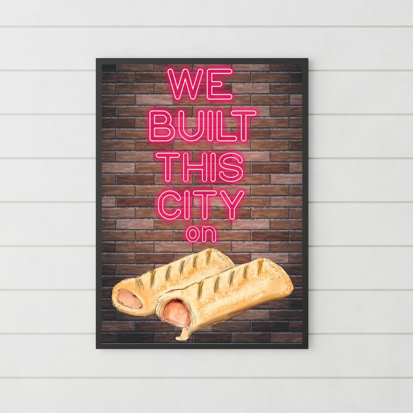 Song Lyric Poster, We Built This City, Poster Print for Kitchen, Quirky Decor Wall Art Starship