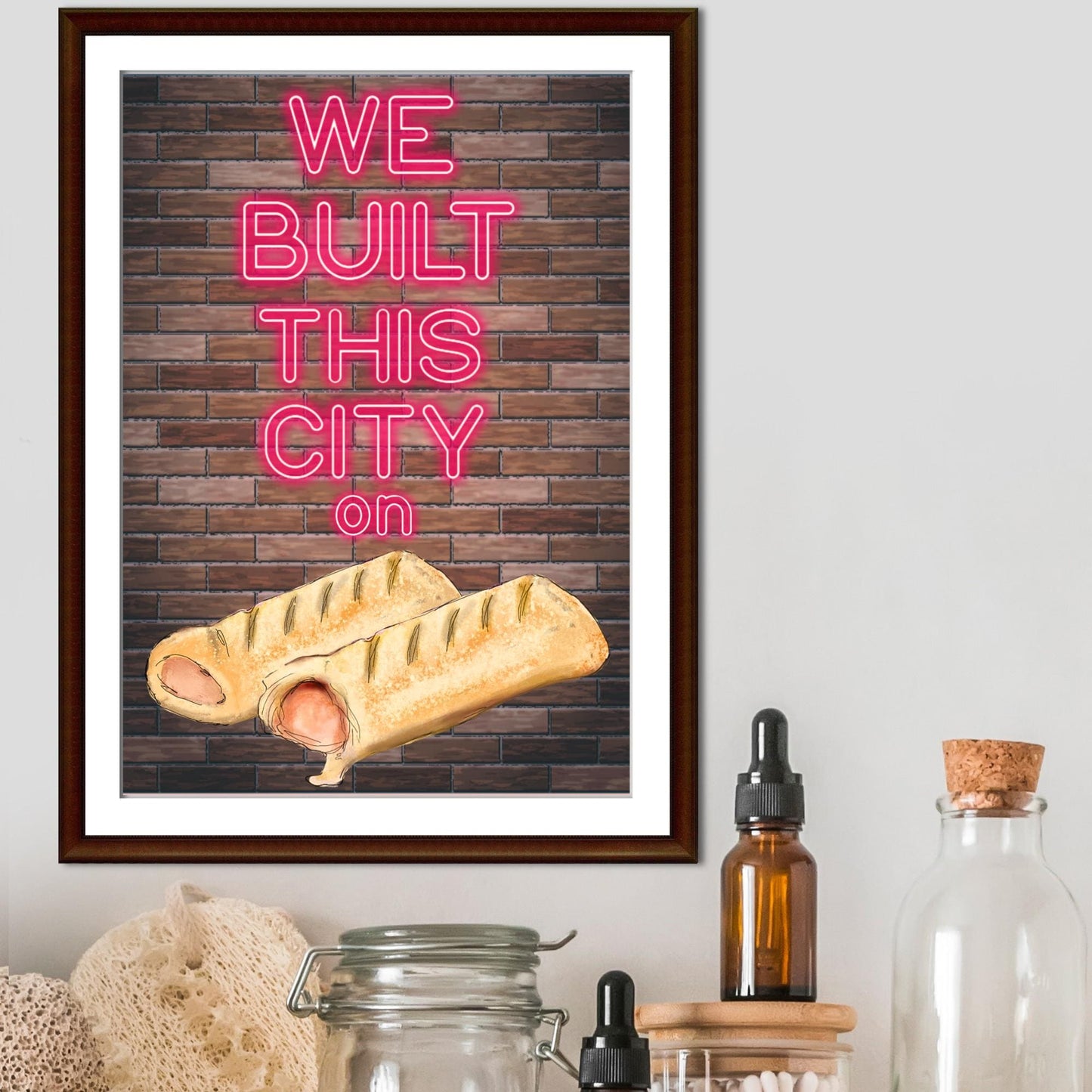 Song Lyric Poster, We Built This City, Poster Print for Kitchen, Quirky Decor Wall Art Starship
