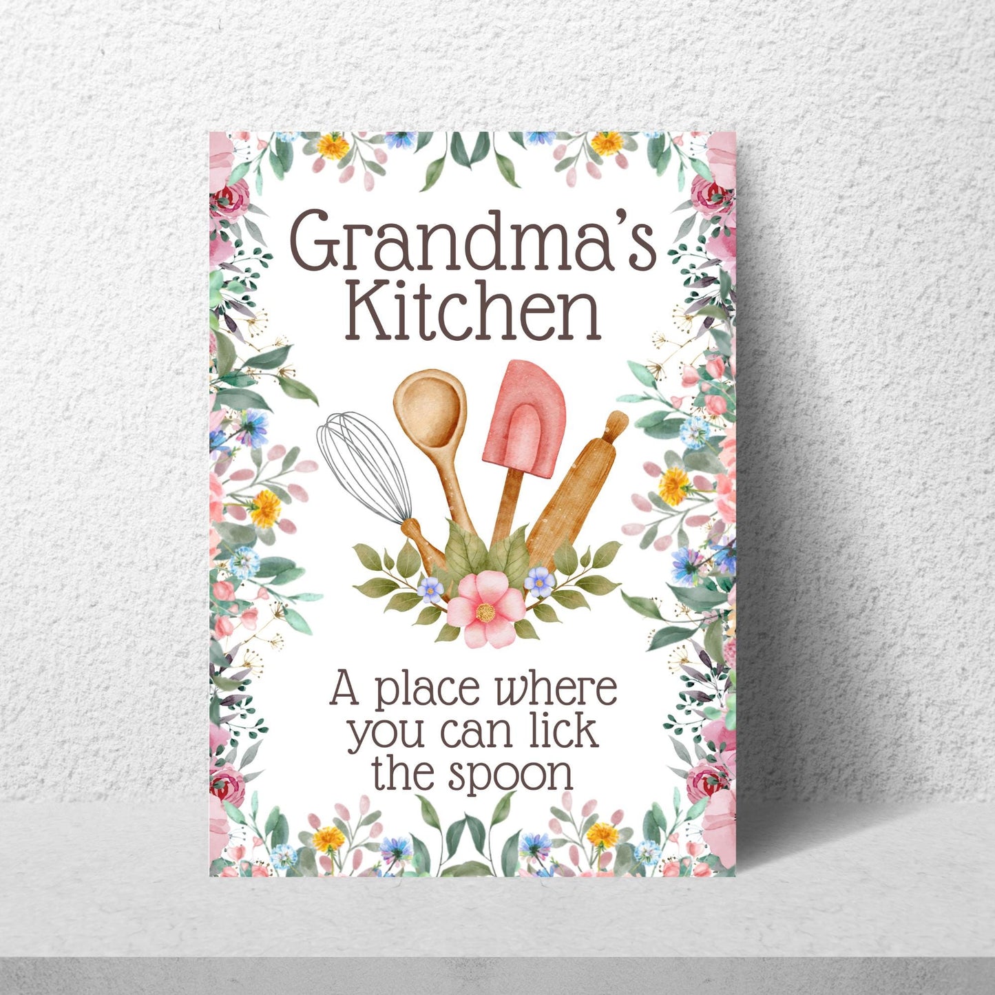 Personalised Kitchen Art, Nanna's Kitchen Poster Print, Mum, Grandma, Nan, Multiple Options, Lovely Gift for Mothers Day