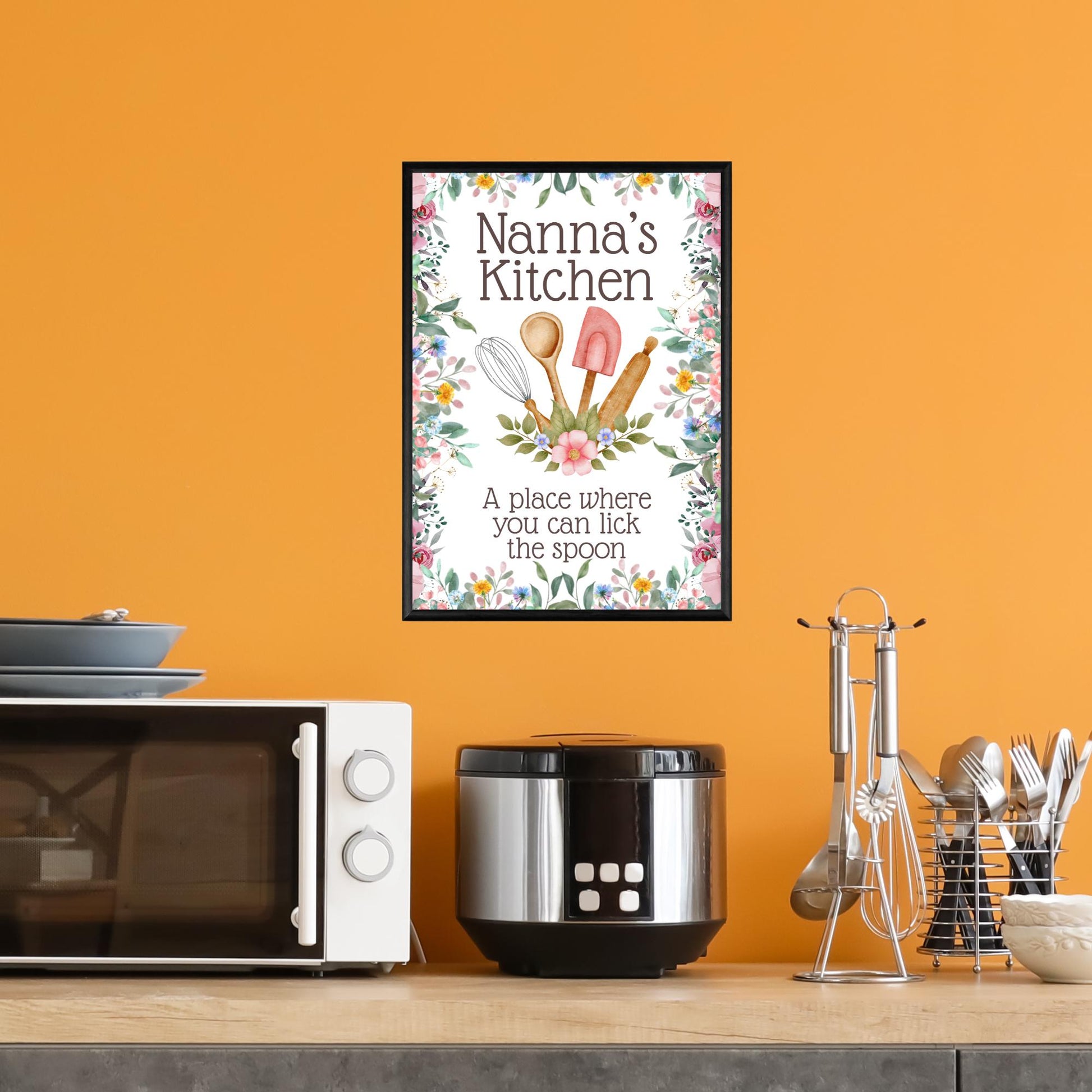 Personalised Kitchen Art, Nanna's Kitchen Poster Print, Mum, Grandma, Nan, Multiple Options, Lovely Gift for Mothers Day