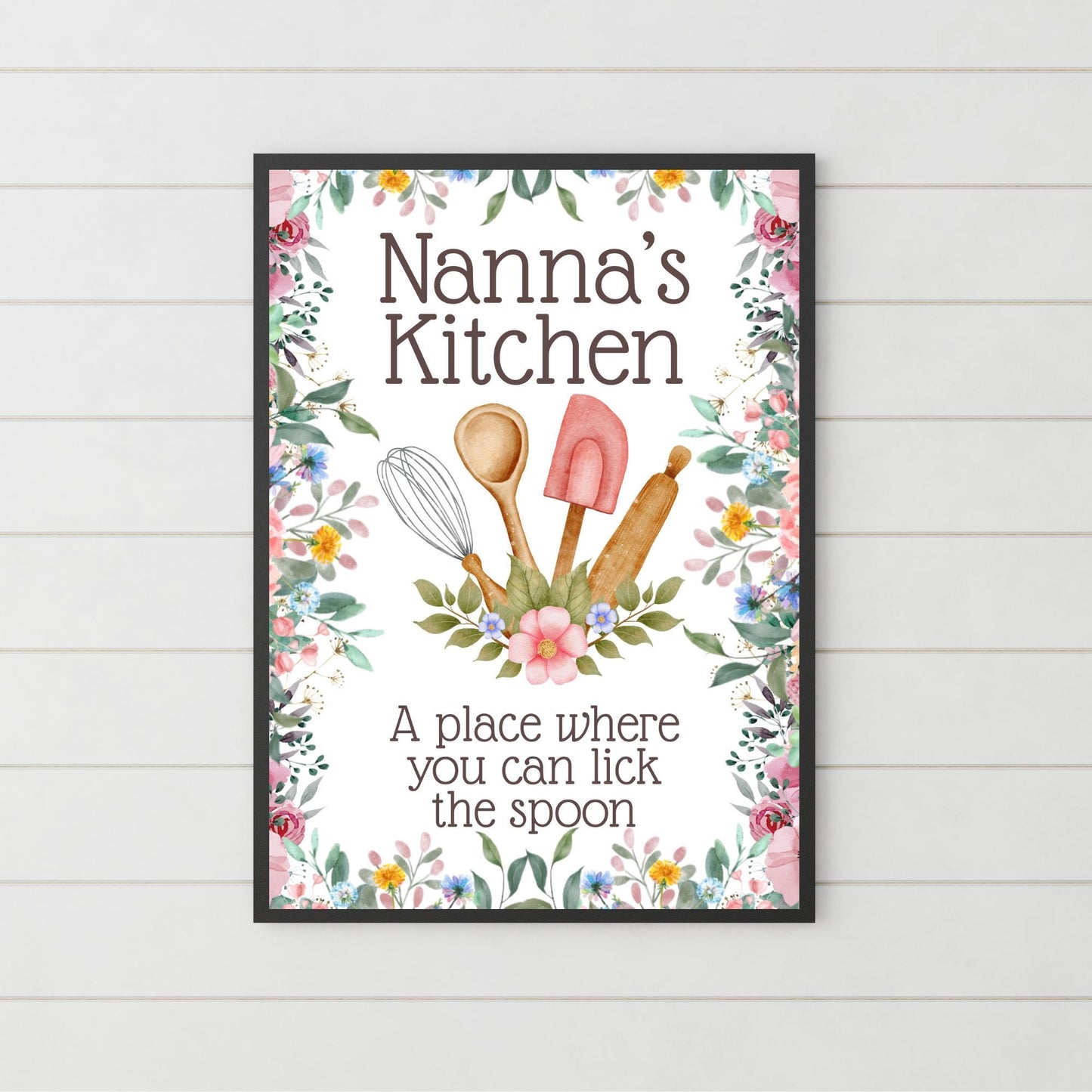 Personalised Kitchen Art, Nanna's Kitchen Poster Print, Mum, Grandma, Nan, Multiple Options, Lovely Gift for Mothers Day