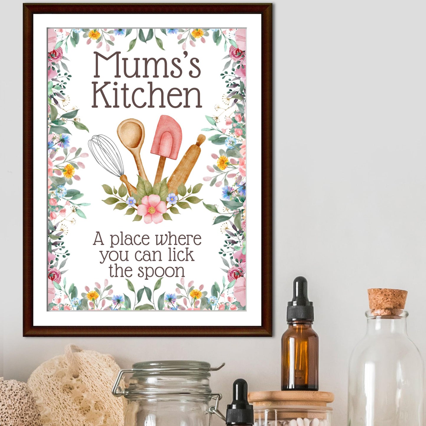 Personalised Kitchen Art, Nanna's Kitchen Poster Print, Mum, Grandma, Nan, Multiple Options, Lovely Gift for Mothers Day