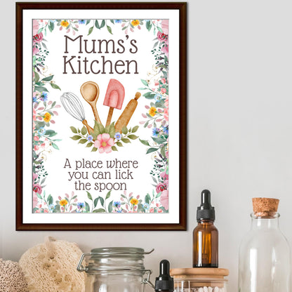 Personalised Kitchen Art, Nanna's Kitchen Poster Print, Mum, Grandma, Nan, Multiple Options, Lovely Gift for Mothers Day
