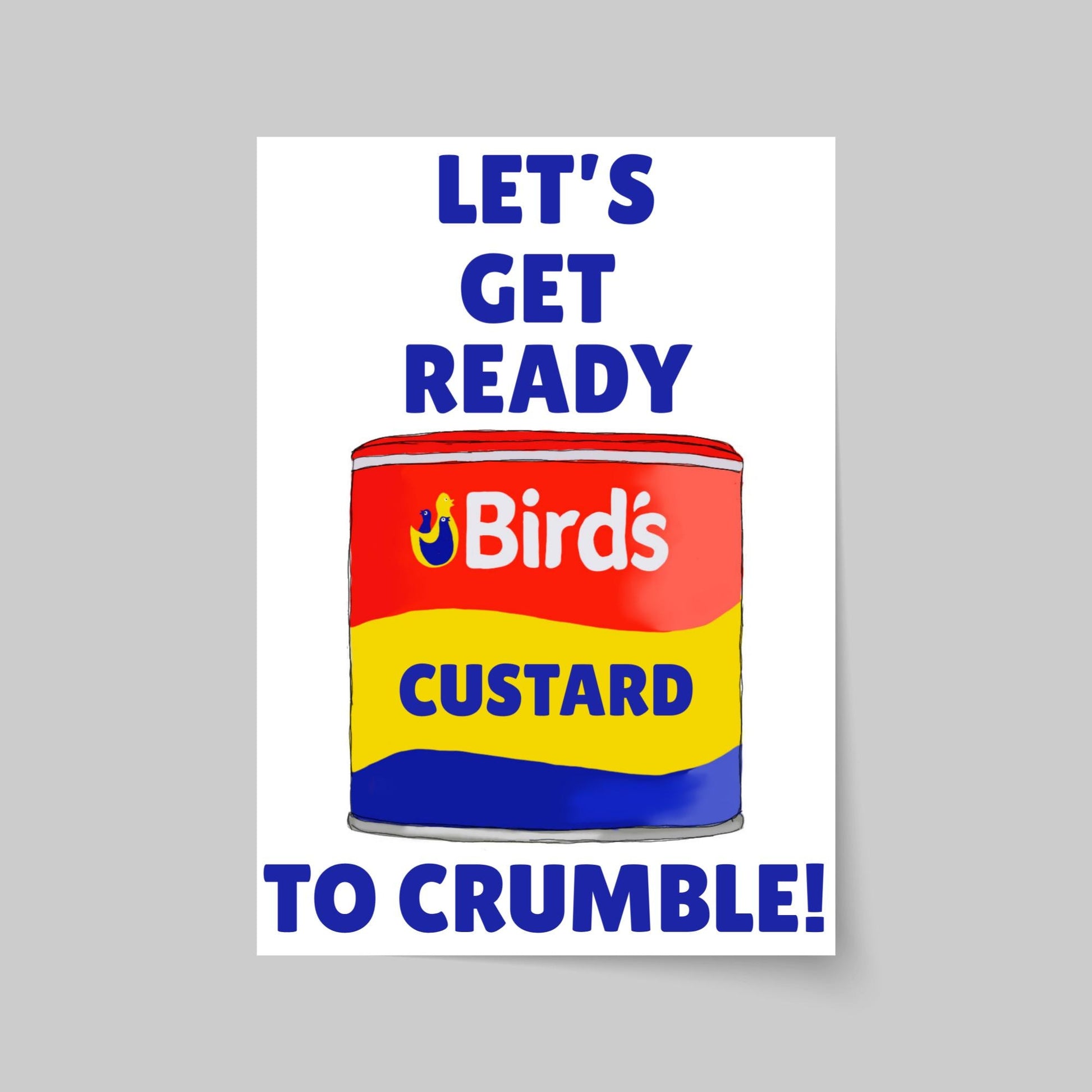 Song Lyric Poster, Let's Get Ready to Rumble, Poster Print for Kitchen, Quirky Decor Wall Art, Custard Apple Crumble
