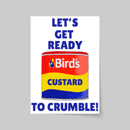 Song Lyric Poster, Let's Get Ready to Rumble, Poster Print for Kitchen, Quirky Decor Wall Art, Custard Apple Crumble
