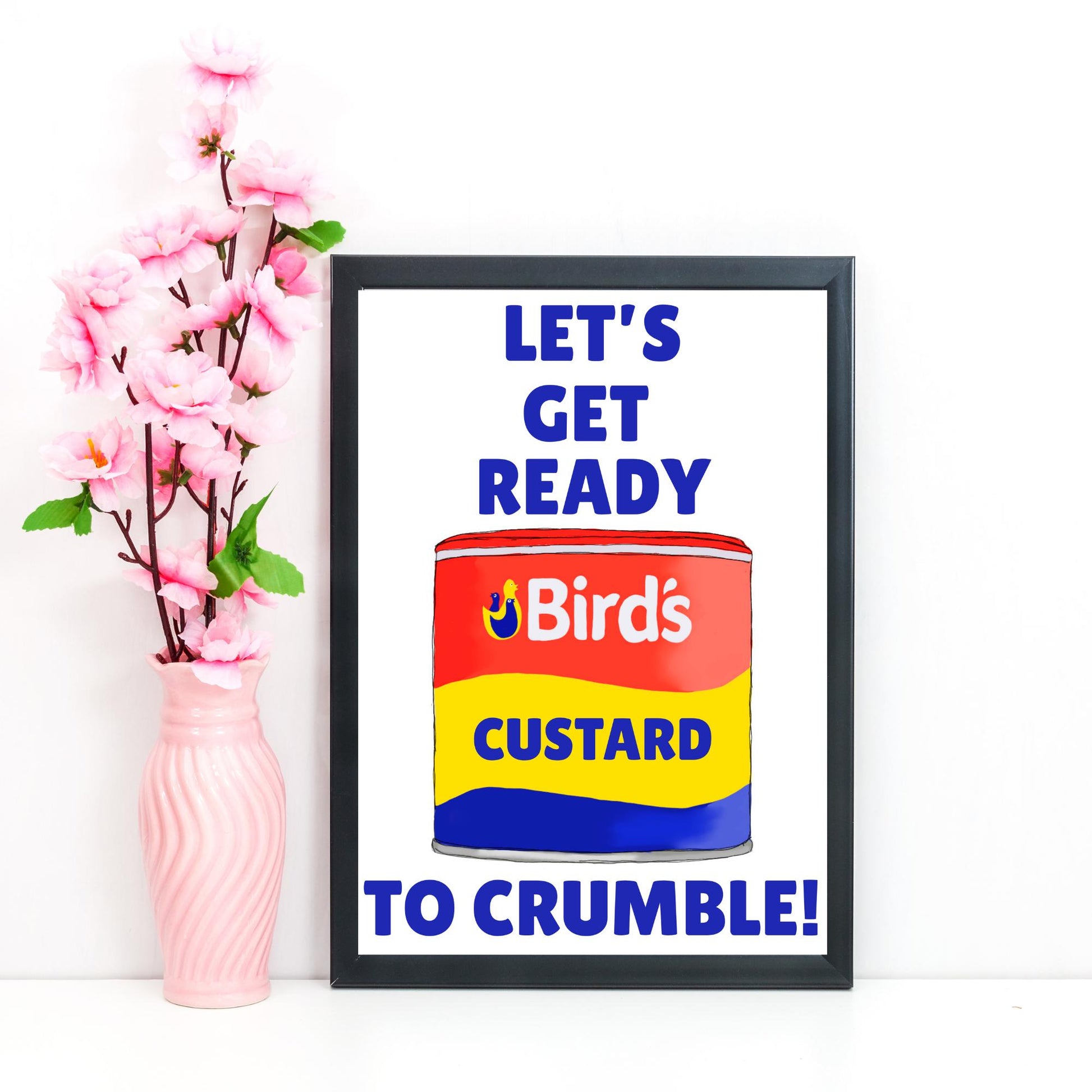 Song Lyric Poster, Let's Get Ready to Rumble, Poster Print for Kitchen, Quirky Decor Wall Art, Custard Apple Crumble
