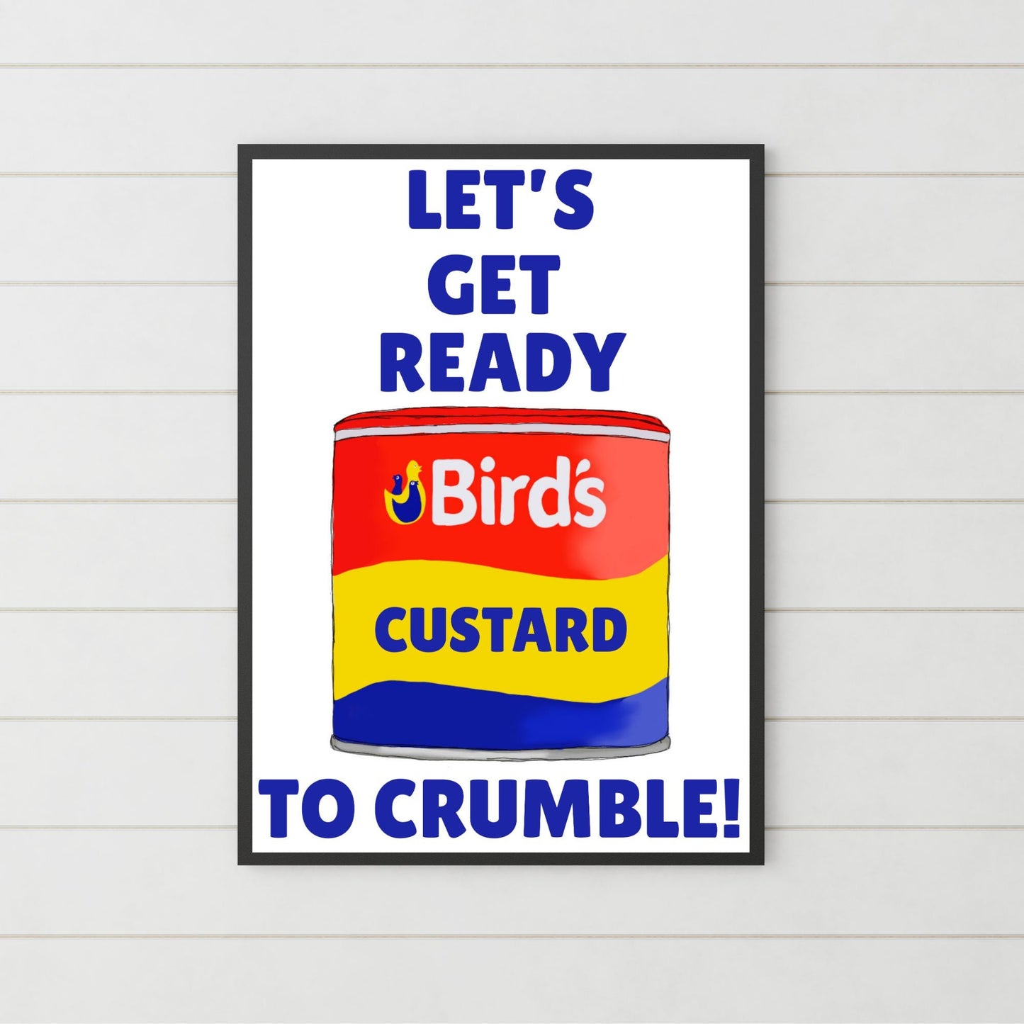 Song Lyric Poster, Let's Get Ready to Rumble, Poster Print for Kitchen, Quirky Decor Wall Art, Custard Apple Crumble