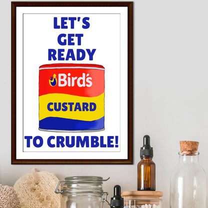 Song Lyric Poster, Let's Get Ready to Rumble, Poster Print for Kitchen, Quirky Decor Wall Art, Custard Apple Crumble