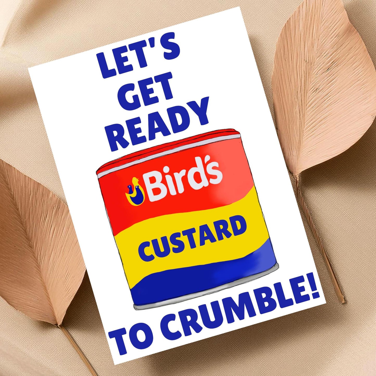 Song Lyric Poster, Let's Get Ready to Rumble, Poster Print for Kitchen, Quirky Decor Wall Art, Custard Apple Crumble