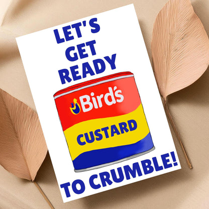 Song Lyric Poster, Let's Get Ready to Rumble, Poster Print for Kitchen, Quirky Decor Wall Art, Custard Apple Crumble
