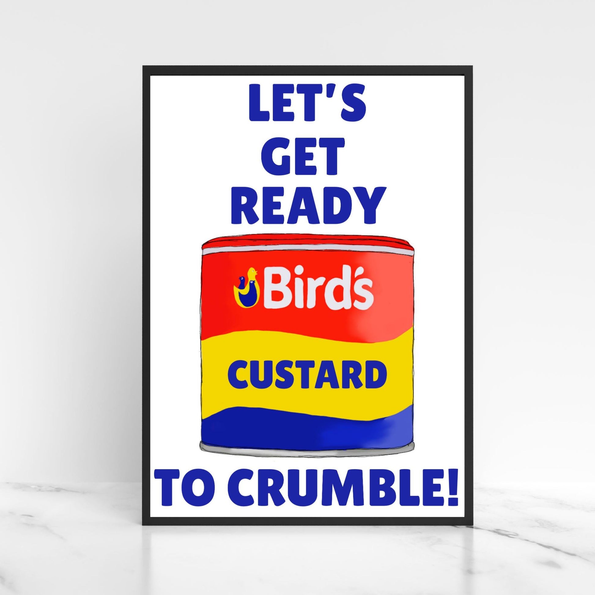 Song Lyric Poster, Let's Get Ready to Rumble, Poster Print for Kitchen, Quirky Decor Wall Art, Custard Apple Crumble