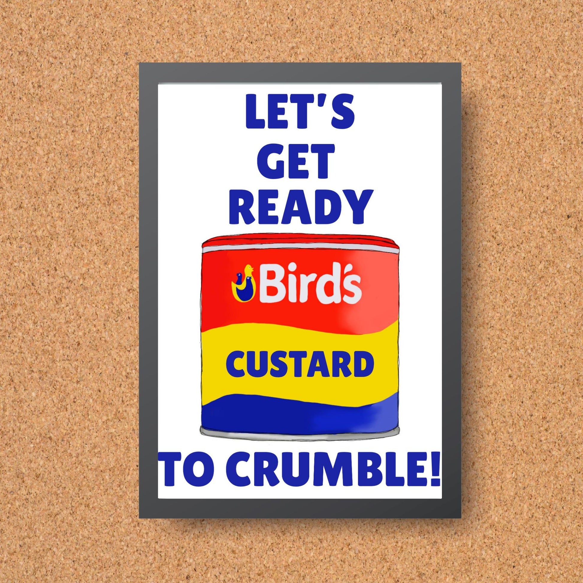 Song Lyric Poster, Let's Get Ready to Rumble, Poster Print for Kitchen, Quirky Decor Wall Art, Custard Apple Crumble