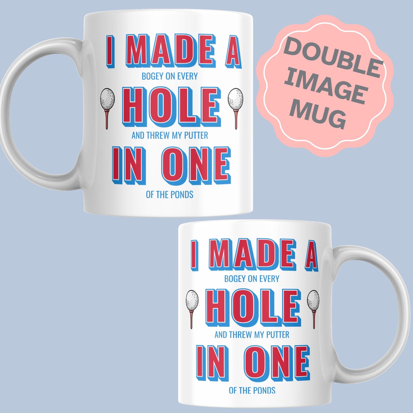 Custom Golf Mug, Great gift for Golfer, Personalisation option, Funny Golf Cup, Hole In One