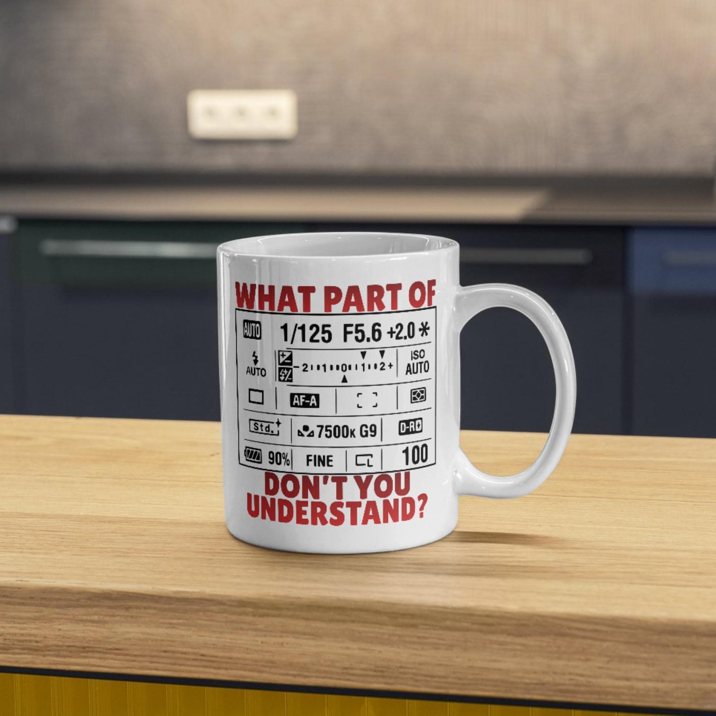 Personalised Photography Mug, Cup for Photographer, Camera Settings Cheat, Photo Mug, Camera Gift, Photographer Gift