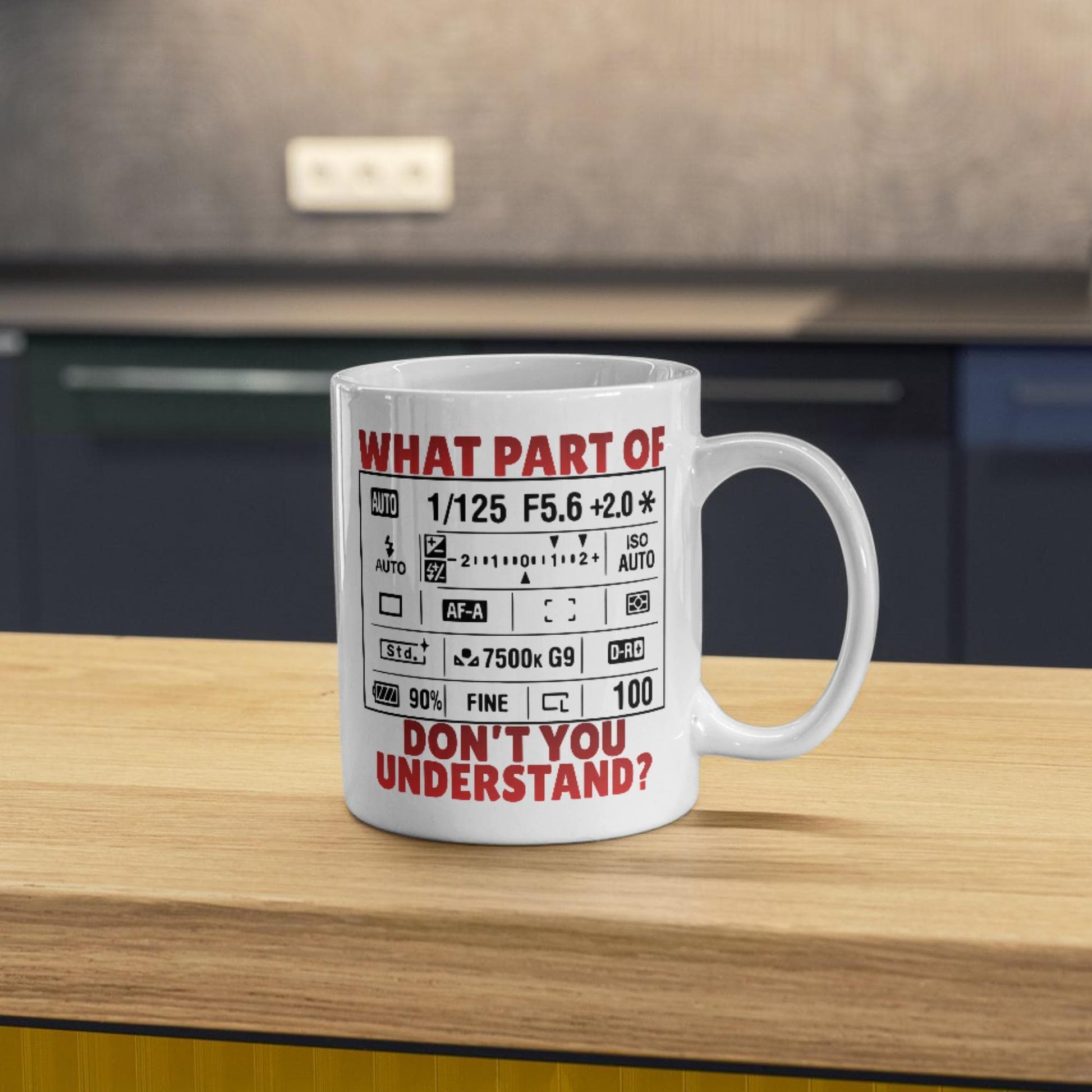 Personalised Photography Mug, Cup for Photographer, Camera Settings Cheat, Photo Mug, Camera Gift, Photographer Gift
