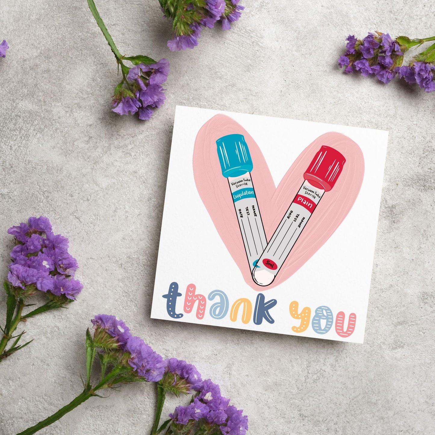Thank You Card for Phlebotomist, Card For Blood Nurse, Thank You Card, Thanks Nurse, Phlebotomy Card
