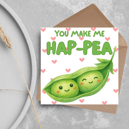 Pea Anniversary Card, Friendship Card, Just Because, Thinking of you, Appreciation Card