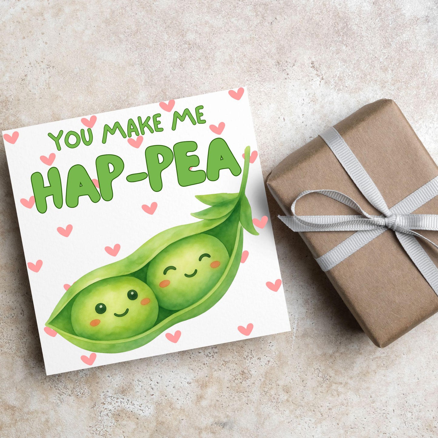 Pea Anniversary Card, Friendship Card, Just Because, Thinking of you, Appreciation Card