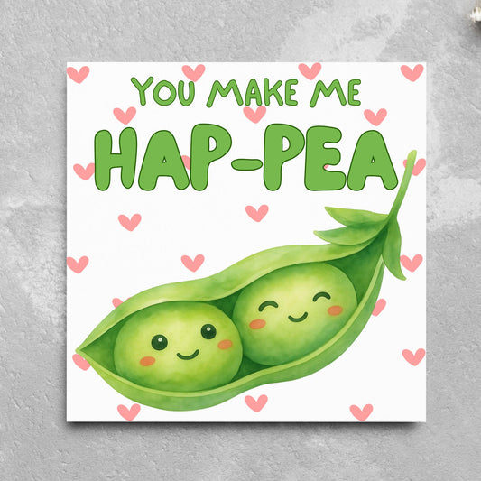 Pea Anniversary Card, Friendship Card, Just Because, Thinking of you, Appreciation Card