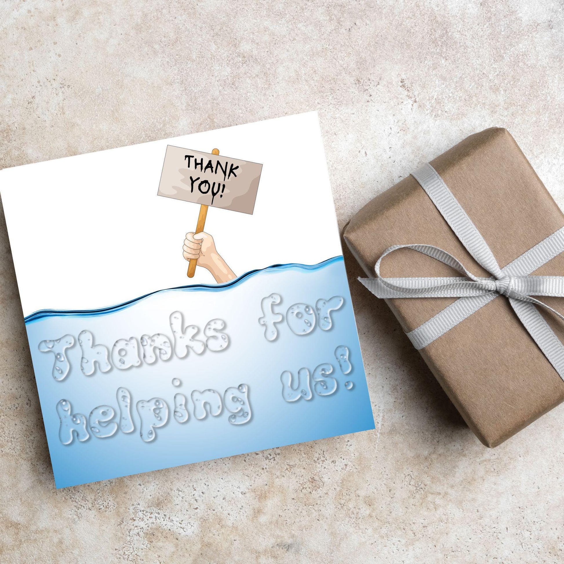 Thank You Card for Plumber, Plumbing Card, Flood Thanks, Coastguard
