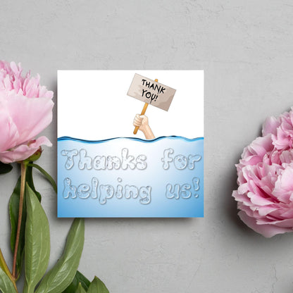 Thank You Card for Plumber, Plumbing Card, Flood Thanks, Coastguard