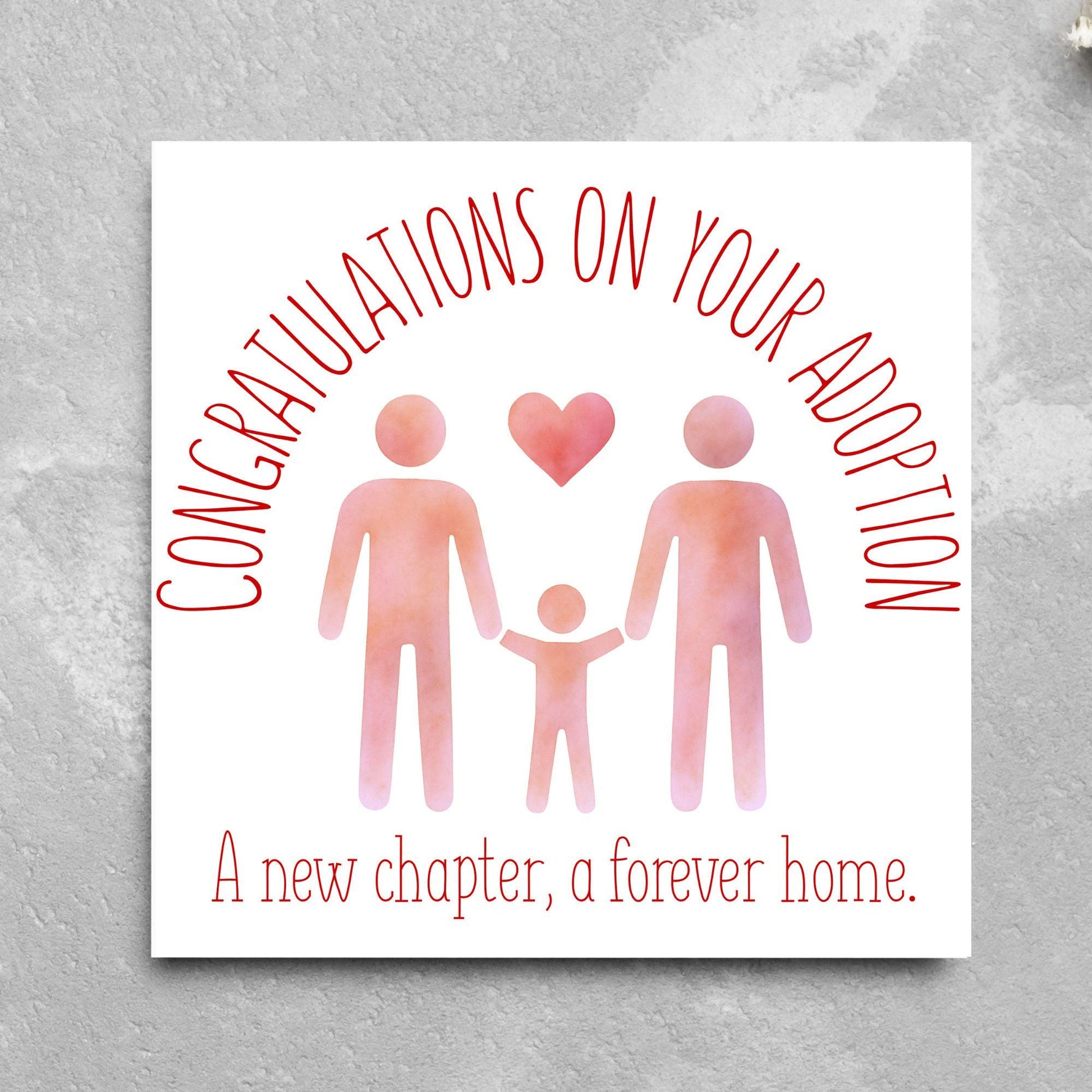 Congratulations on your Adoption Card, Adopted Child Card, New Family Greetings Card