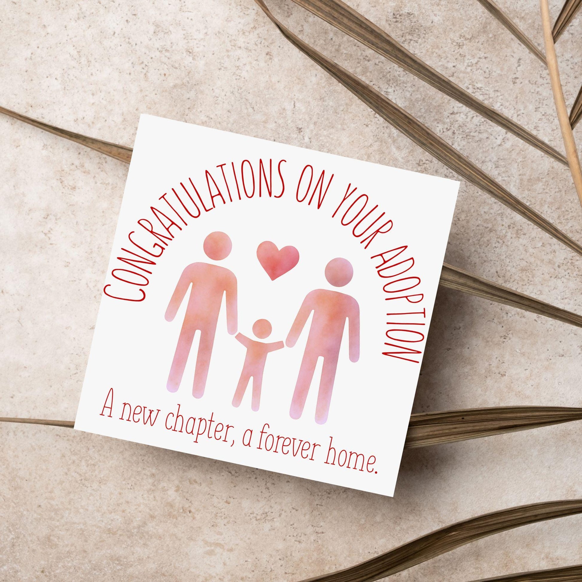 Congratulations on your Adoption Card, Adopted Child Card, New Family Greetings Card