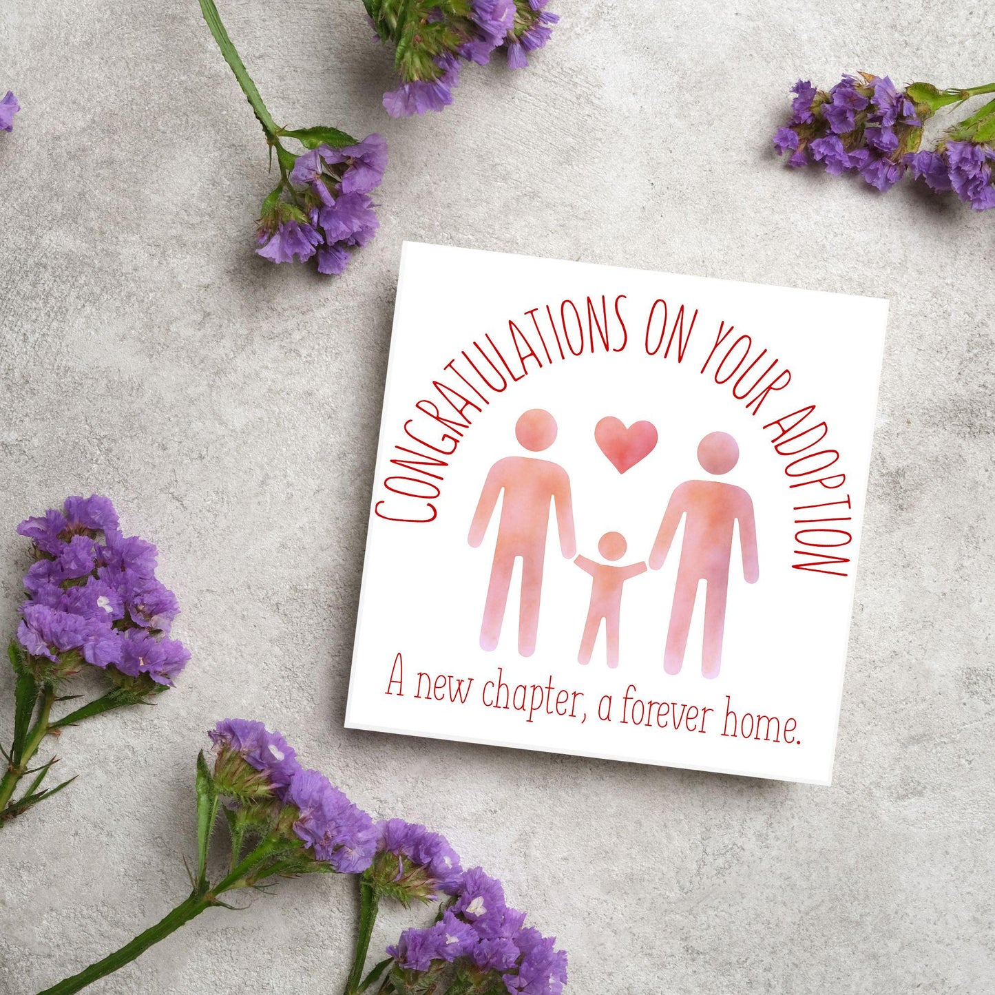 Congratulations on your Adoption Card, Adopted Child Card, New Family Greetings Card