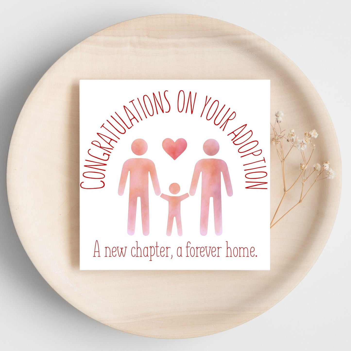 Congratulations on your Adoption Card, Adopted Child Card, New Family Greetings Card