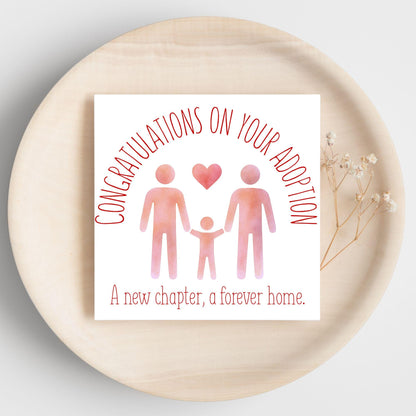 Congratulations on your Adoption Card, Adopted Child Card, New Family Greetings Card