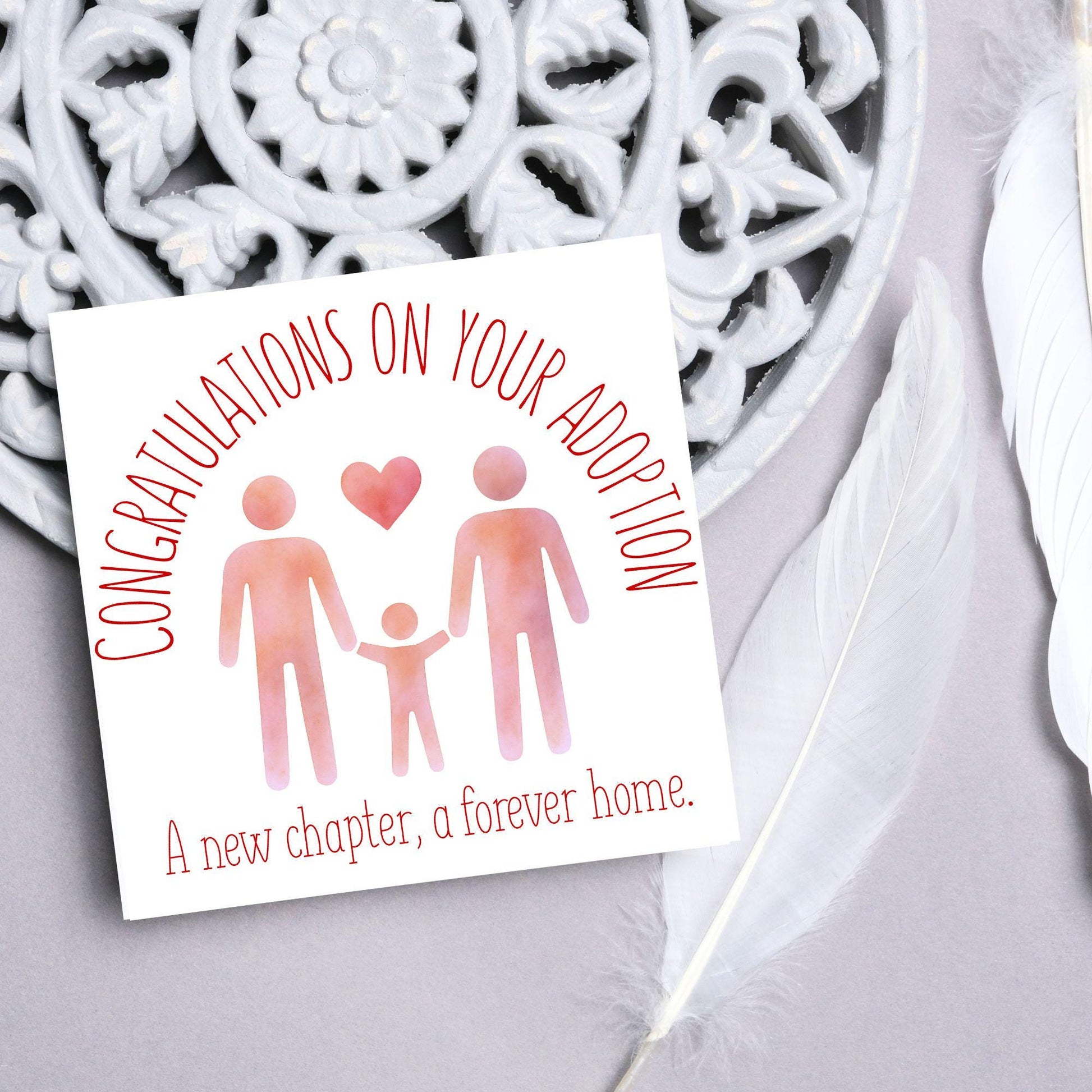 Congratulations on your Adoption Card, Adopted Child Card, New Family Greetings Card