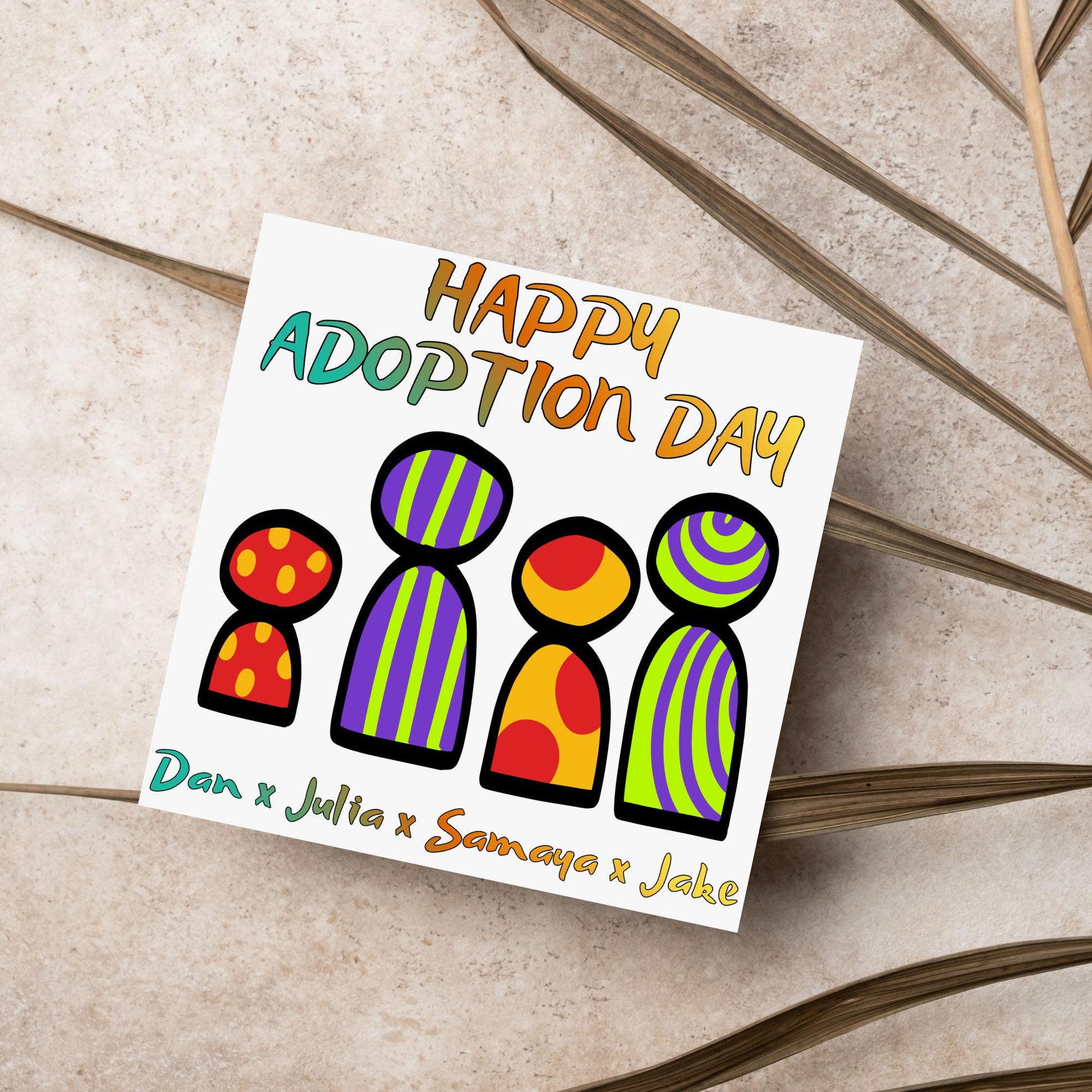 Personalised Congratulations on your Adoption Card, Adopted Child Card, New Family Greetings Card