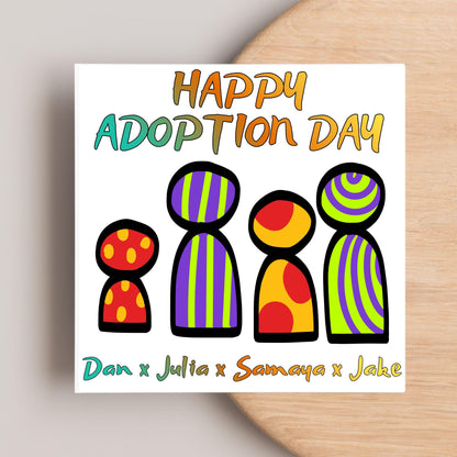Personalised Congratulations on your Adoption Card, Adopted Child Card, New Family Greetings Card