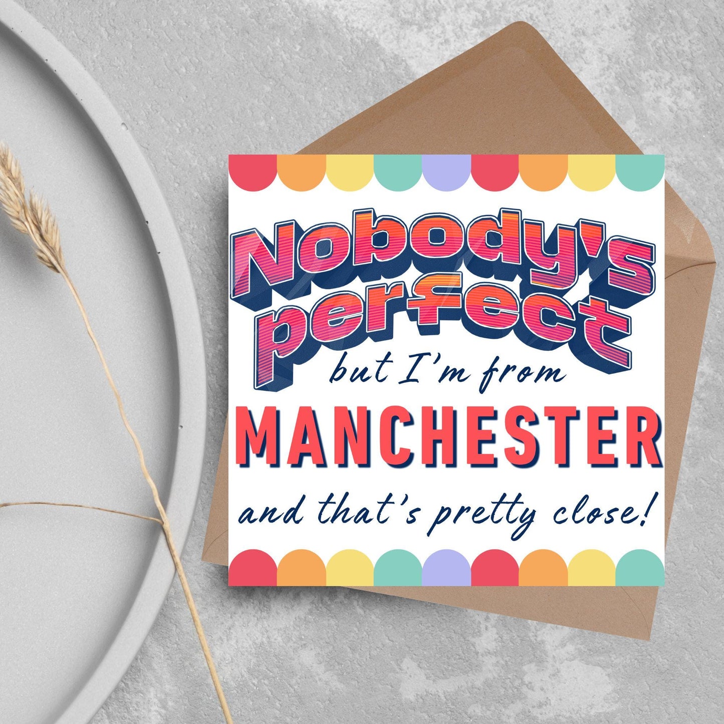 Any Town Personalised Card, Birthday Card, Congratulations Card, Any Occasion