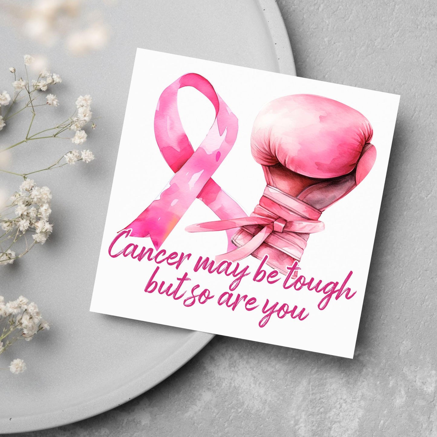 Encouragement Card for Cancer Patients, Cancer Support Card, We Are With You, Get Well Soon Card, Breast Cancer, Cancer Treatment