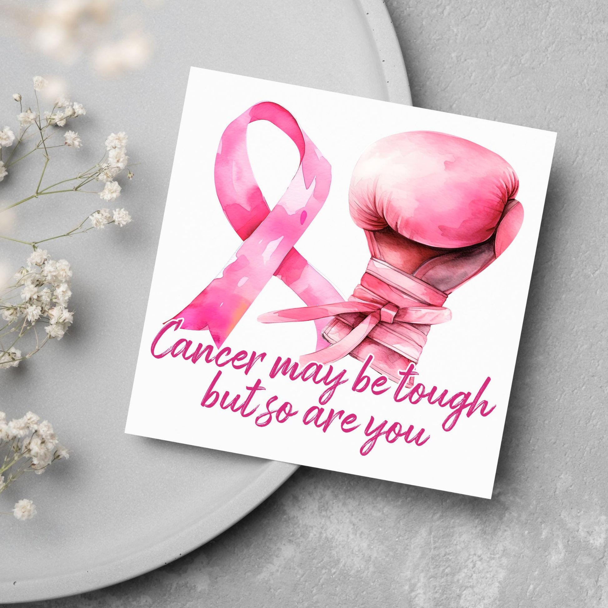 Encouragement Card for Cancer Patients, Cancer Support Card, We Are With You, Get Well Soon Card, Breast Cancer, Cancer Treatment
