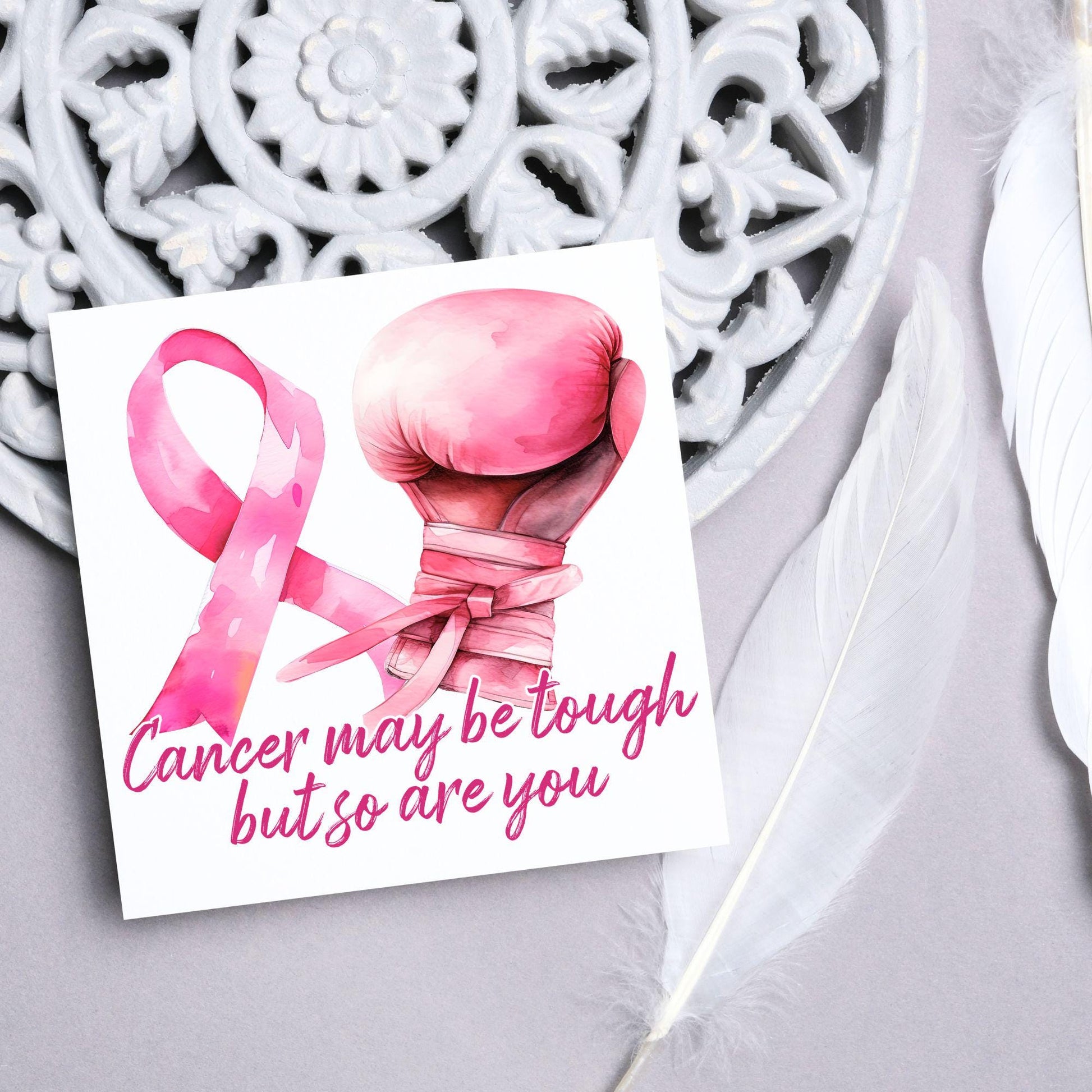 Encouragement Card for Cancer Patients, Cancer Support Card, We Are With You, Get Well Soon Card, Breast Cancer, Cancer Treatment