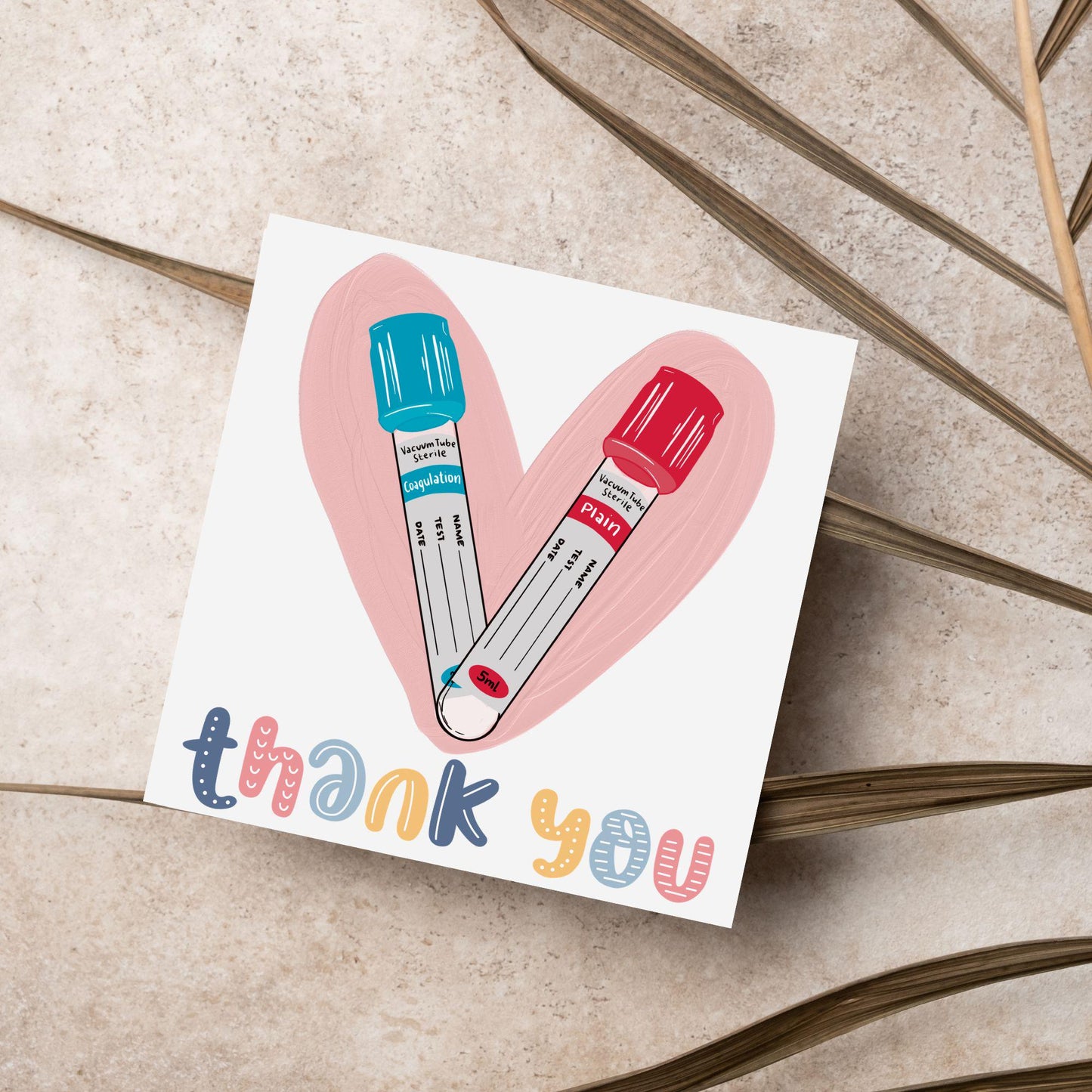 Thank You Card for Phlebotomist, Card For Blood Nurse, Thank You Card, Thanks Nurse, Phlebotomy Card