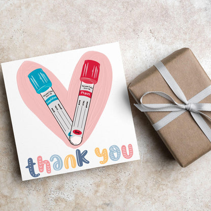 Thank You Card for Phlebotomist, Card For Blood Nurse, Thank You Card, Thanks Nurse, Phlebotomy Card
