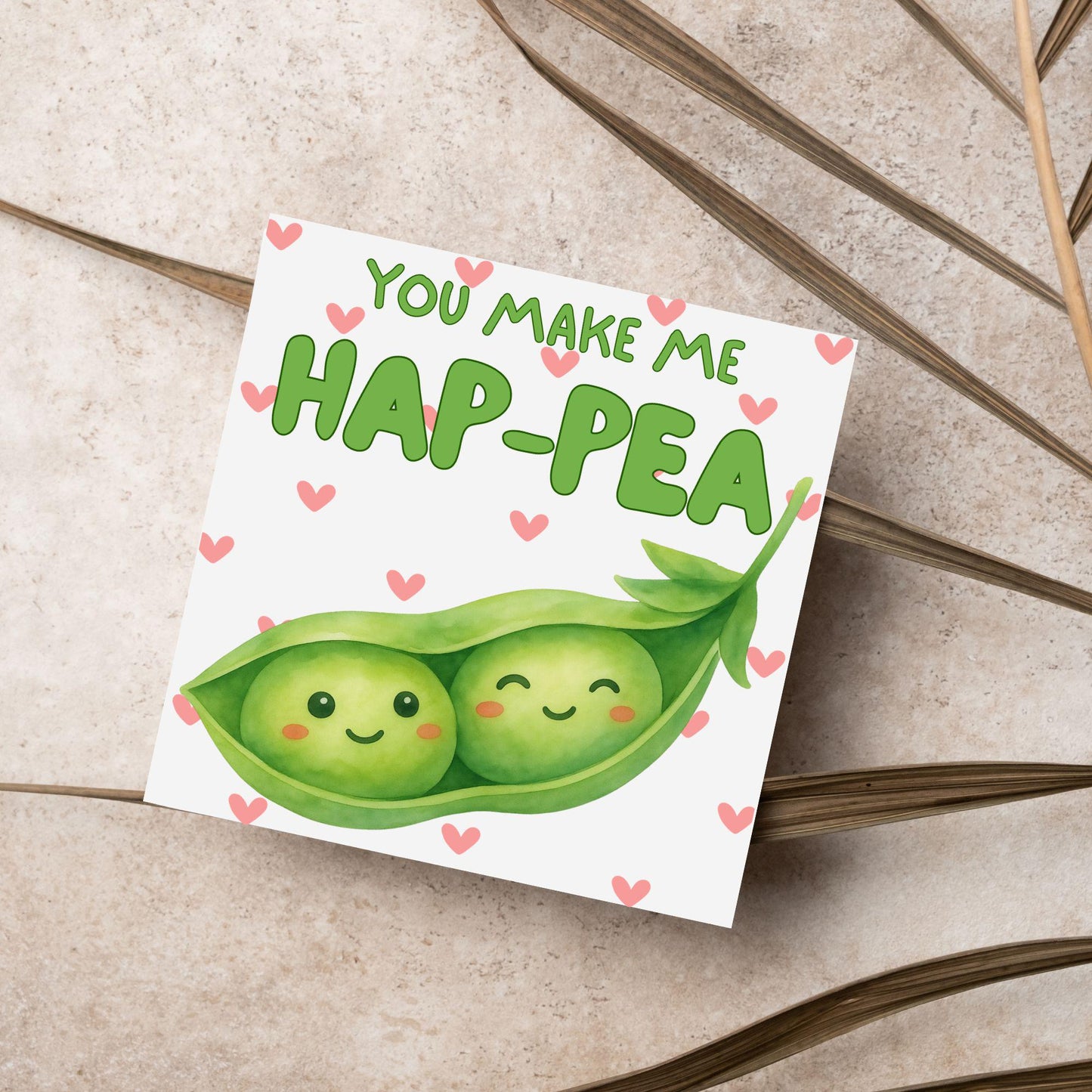 Pea Anniversary Card, Friendship Card, Just Because, Thinking of you, Appreciation Card