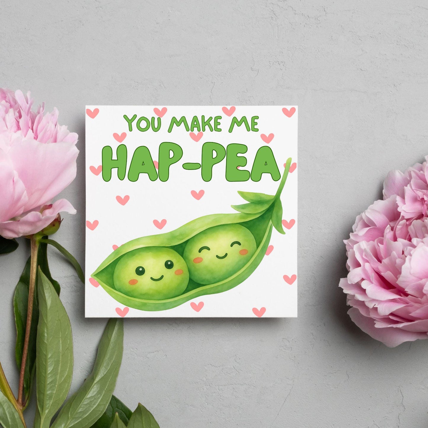 Pea Anniversary Card, Friendship Card, Just Because, Thinking of you, Appreciation Card