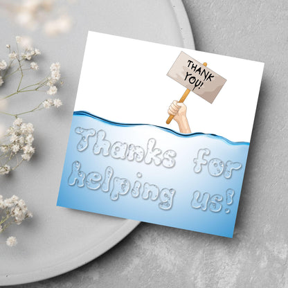 Thank You Card for Plumber, Plumbing Card, Flood Thanks, Coastguard