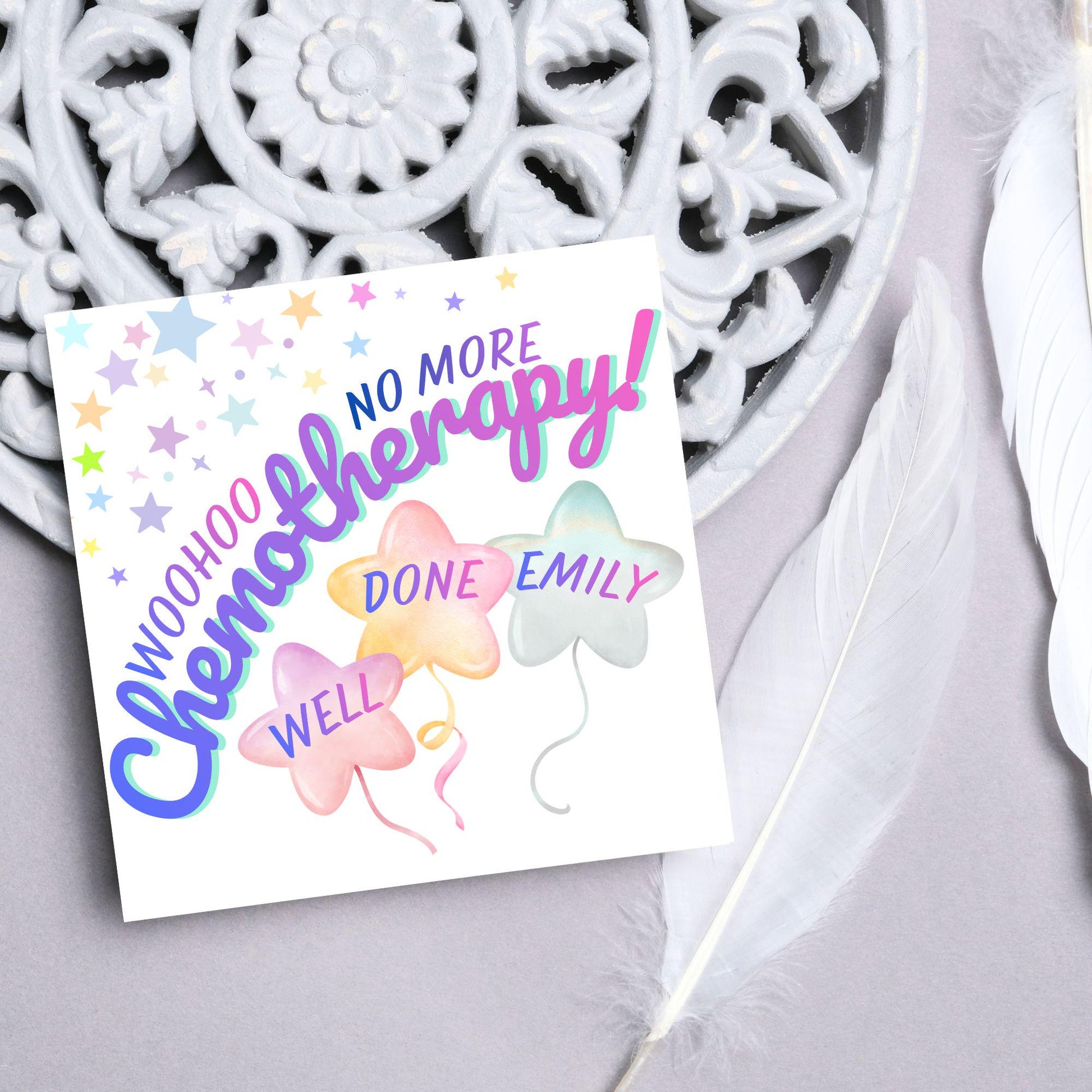Personalised Congratulations Card, End of Chemo, Finished Treatment, Remission, Well Done, Beat Cancer Card, Chemotherapy